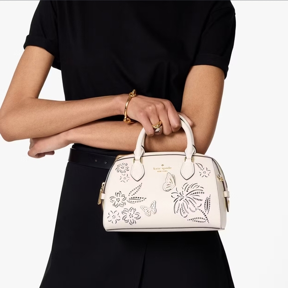 Kate Spade Madison Perforated Floral Cutouts & Lucy Medium L-Zip Floral  BUNDLED - Picture 4 of 5